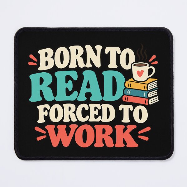 Item preview, Born to read forced to work designed and sold by House of Pembrooke.