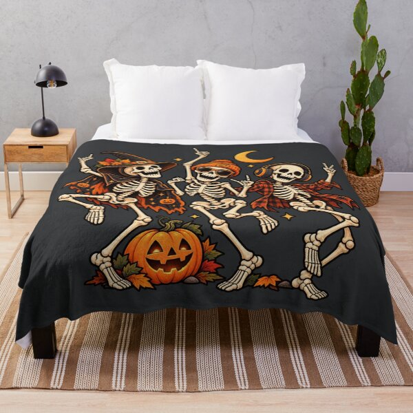 Item preview, Dancing Skeletons Halloween Retro designed and sold by Stikaro.