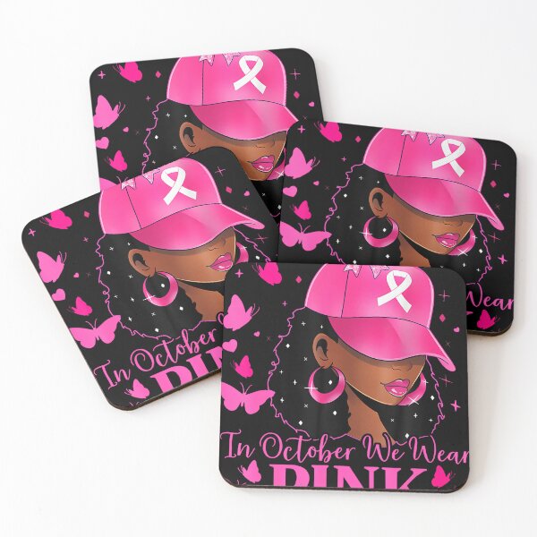 Artikelvorschau, In October We Wear Pink Black Women Breast Cancer entworfen und verkauft von walthfehrl.