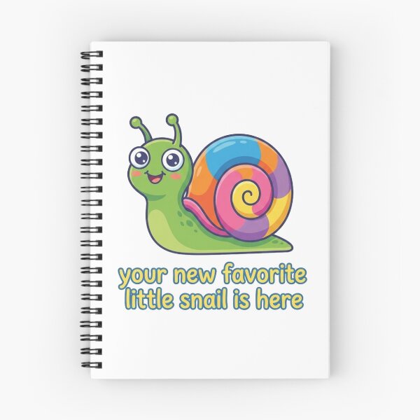 Item preview, Cute Rainbow Snail Illustration - "Your New Favorite Little Snail Is Here" T-Shirt & Printable Art designed and sold by morning sun.