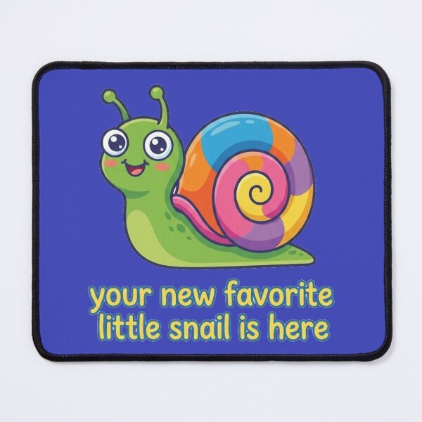 Item preview, Cute Rainbow Snail Illustration - "Your New Favorite Little Snail Is Here" T-Shirt & Printable Art designed and sold by morning sun.