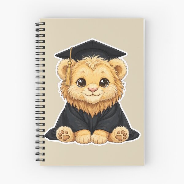 Item preview, Cute Graduation Lion with Cap and Gown Comic Sticker designed and sold by CaptainSeal.