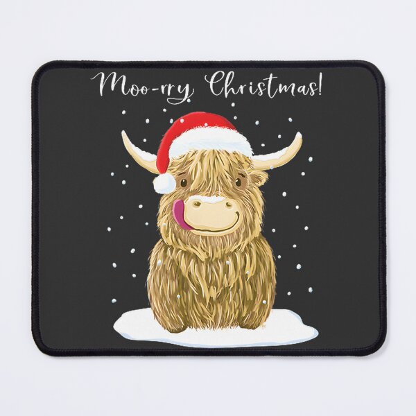 Item preview, Scottish Highland Cow Merry Christmas Design Featuring Wee Hamish designed and sold by MostafaSoliman.