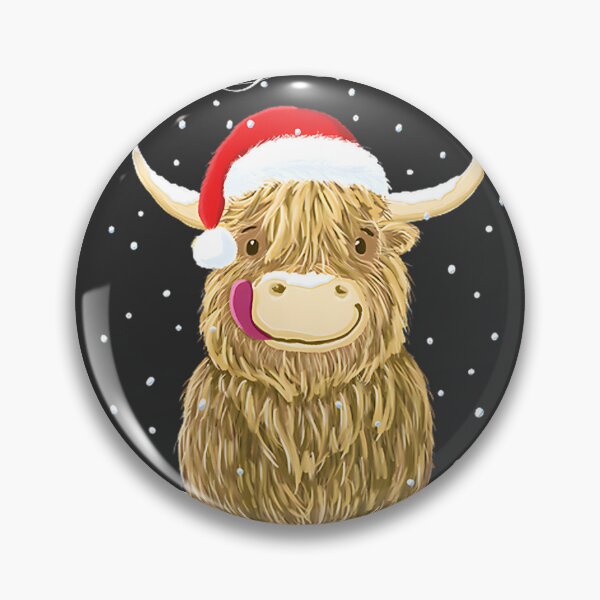 Item preview, Scottish Highland Cow Merry Christmas Design Featuring Wee Hamish designed and sold by MostafaSoliman.