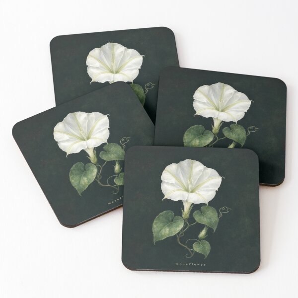 Item preview, Moonflower Dark Botanical Illustration | Moody Floral Wall Art designed and sold by FixationStudio.