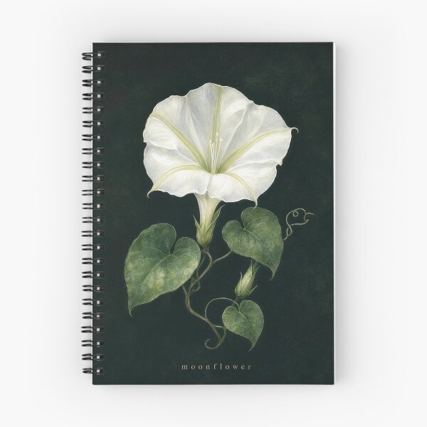 Item preview, Moonflower Dark Botanical Illustration | Moody Floral Wall Art designed and sold by FixationStudio.