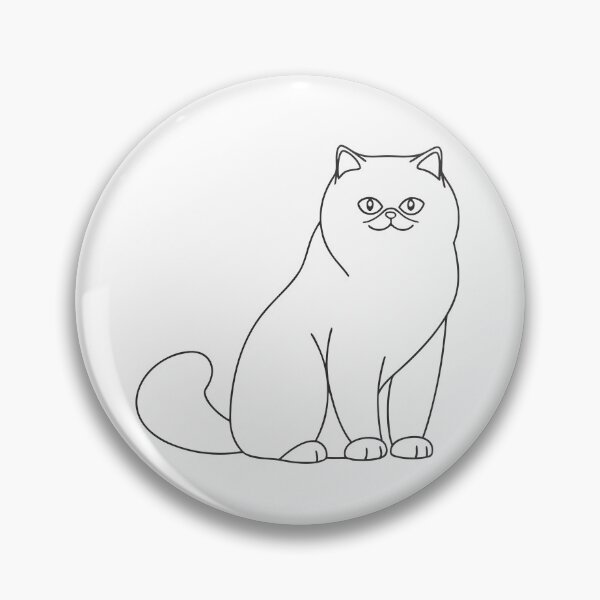 Aperçu de l'œuvre Chat Persan Élégant Cadeau Line Art créée et vendue par OneLine Studio.