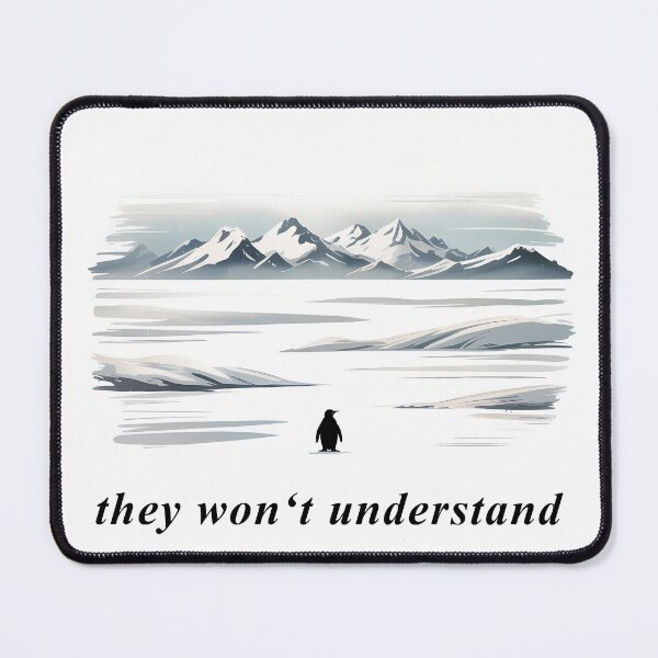 Item preview, They Won't Understand – Nihilist Penguin Watercolor Minimalist Quote designed and sold by LoFizzy.