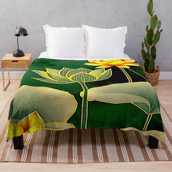 Item preview, Gold Waterlilies on Water designed and sold by ViaARTfactory.