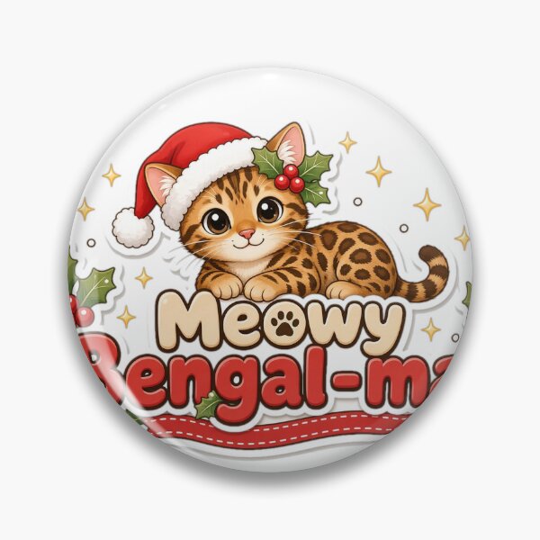 Item preview, Bengal Cat Christmas Meowy Bengal-mas Gift designed and sold by Soft Merch.