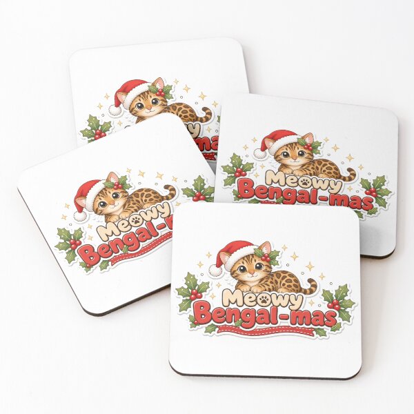 Item preview, Bengal Cat Christmas Meowy Bengal-mas Gift designed and sold by Soft Merch.