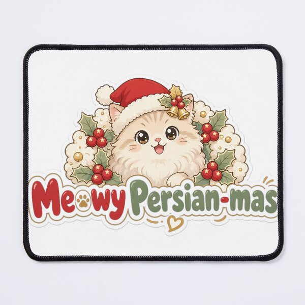 Item preview, Persian Cat Christmas Meowy Persian-mas Gift designed and sold by Soft Merch.