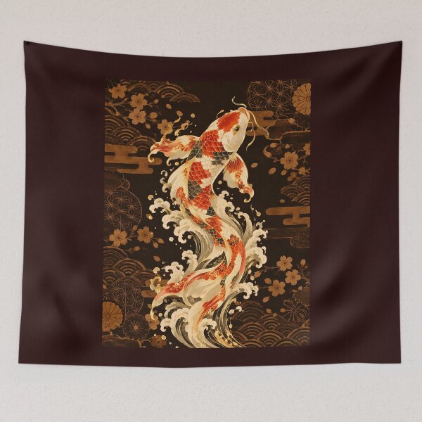 Item preview, Nishikigoi – Japanese Koi Fish in Golden Harmony designed and sold by Neo Japonism Art.