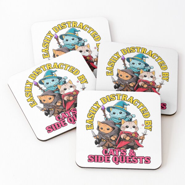 Item preview, Easily Distracted by Cats Side Quests designed and sold by NoumsAtelier.
