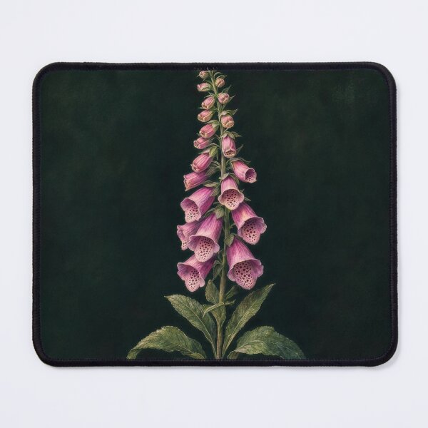 Item preview, Foxglove Dark Botanical Illustration | Moody Floral Wall Art designed and sold by FixationStudio.