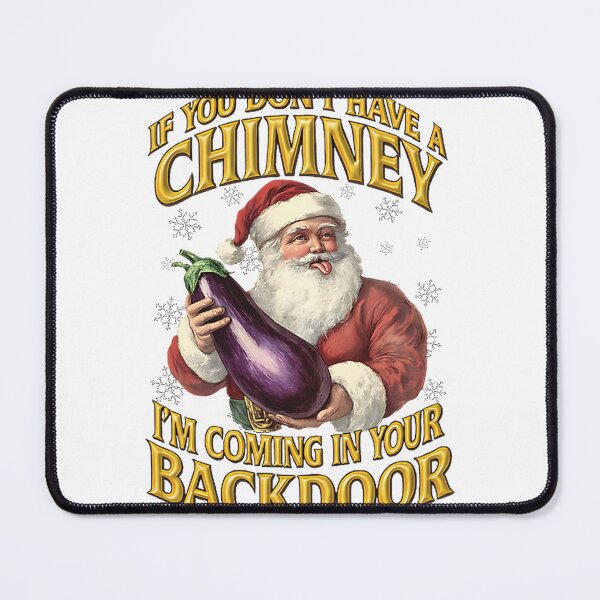 Item preview, Funny Adult Humor Christmas Santa with Eggplant Illustration designed and sold by MostafaSoliman.