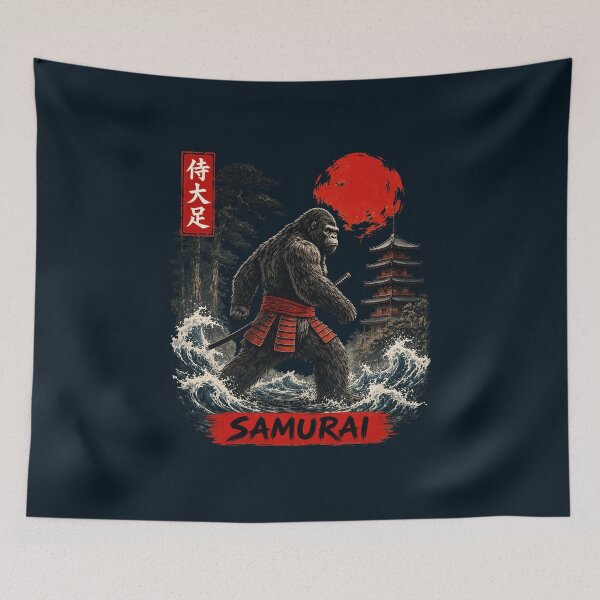 Item preview, Samurai Monster Japanese Ink Art designed and sold by NoumsAtelier.
