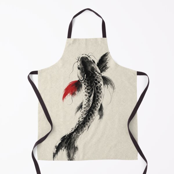 Item preview, Japanese Sumi E Style Ink Wash Koi Fish designed and sold by IntelliMindDesigns.