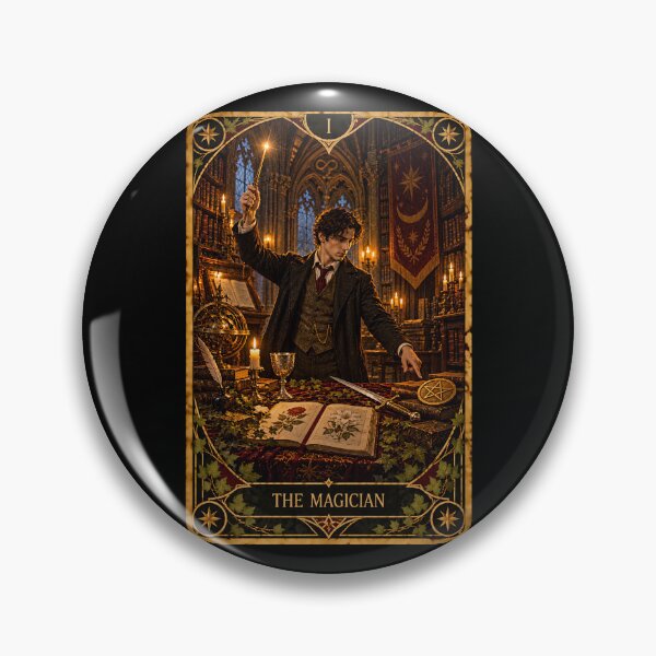 Item preview, Dark Academia Tarot Card Prints: The Magician designed and sold by PinUpPizzazz.