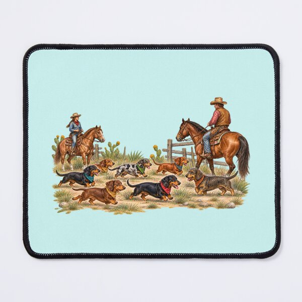 Item preview, Vintage Western Dachshund Cowboy Ranch Dogs designed and sold by Aesthetic-Avenue.