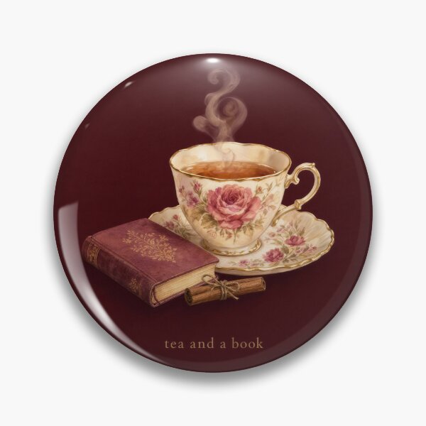 Item preview, Tea and a Book Cozy Book Lover Illustration | Bookish Wall Art designed and sold by FixationStudio.