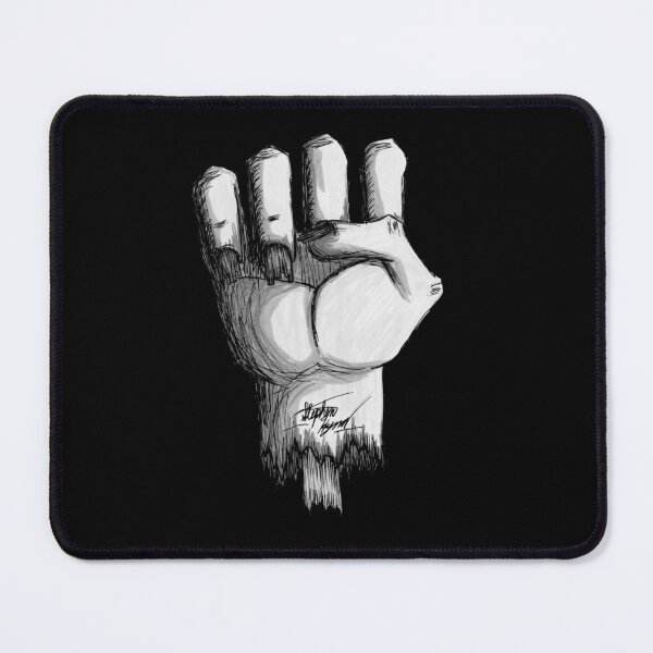 Item preview, Raised Fist Scar-E-Moji (Desaturated Edition) Grayscale Horror Fist designed and sold by Grimmlar.