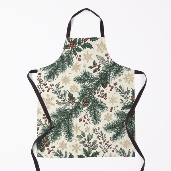Item preview, Elegant Winter Pine Branches Gold Snowflake Pattern designed and sold by ShivCraftStudio.