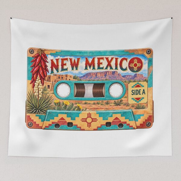 Item preview, New Mexico Retro Cassette Tape designed and sold by Whimspired By Paxx.