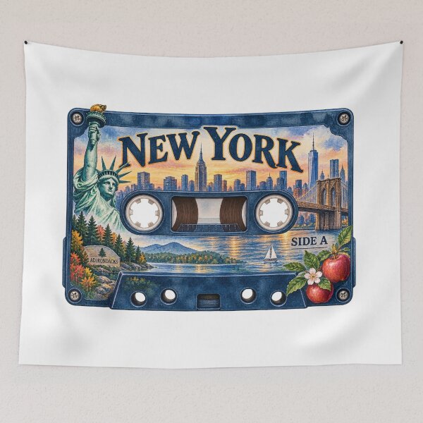 Item preview, New York Retro Cassette Tape designed and sold by Whimspired By Paxx.