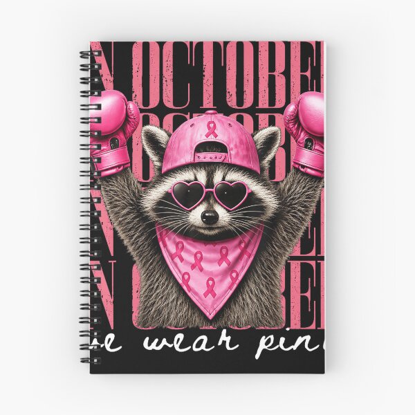 Item preview, In October We Wear Pink Feral Raccoon Survivor designed and sold by linendaust.