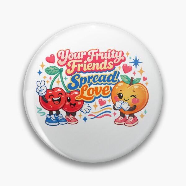 Item preview, Your Fruity Friends Spread Love Cute Cherry Orange Kawaii Fruit Design designed and sold by inkoutninja.
