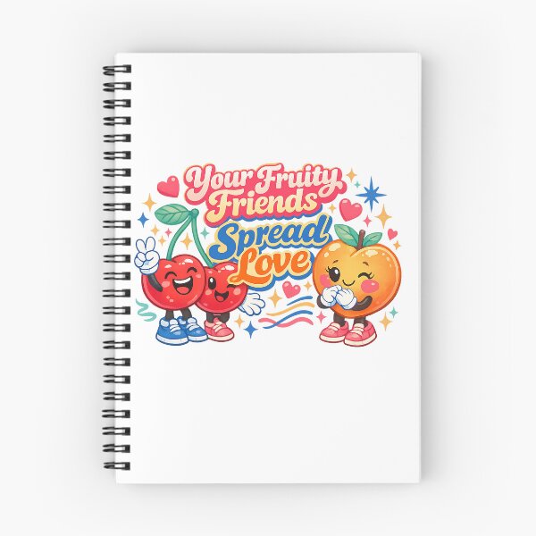 Item preview, Your Fruity Friends Spread Love Cute Cherry Orange Kawaii Fruit Design designed and sold by inkoutninja.