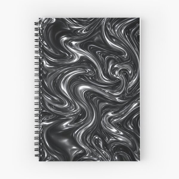 Item preview, Black And White Liquid Marble Swirl Abstract designed and sold by IntelliMindDesigns.