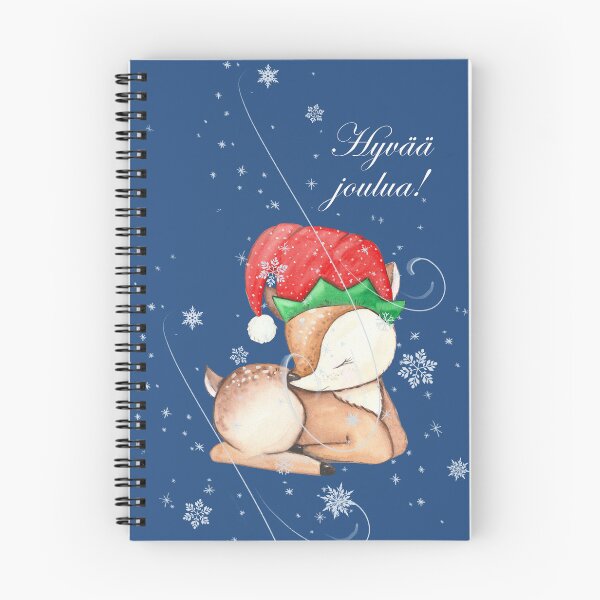 Item preview, A Cute Young Deer With a Finnish Christmas Greeting designed and sold by JonnaHurmerinta.