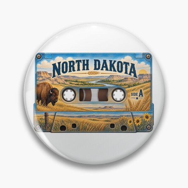 Item preview, North Dakota Retro Cassette Tape designed and sold by Whimspired By Paxx.