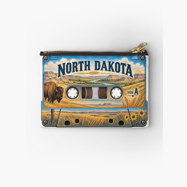Item preview, North Dakota Retro Cassette Tape designed and sold by Whimspired By Paxx.