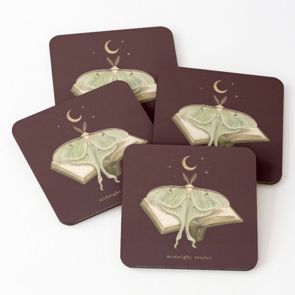 Item preview, Midnight Reader Cozy Book Lover Illustration | Bookish Wall Art designed and sold by FixationStudio.