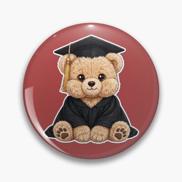 Item preview, Cute Graduation Bear with Cap and Gown Comic Sticker designed and sold by CaptainSeal.
