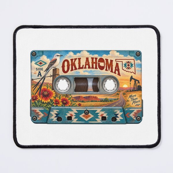 Item preview, Oklahoma Retro Cassette Tape designed and sold by Whimspired By Paxx.