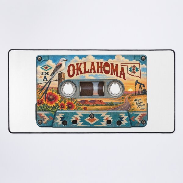 Item preview, Oklahoma Retro Cassette Tape designed and sold by Whimspired By Paxx.