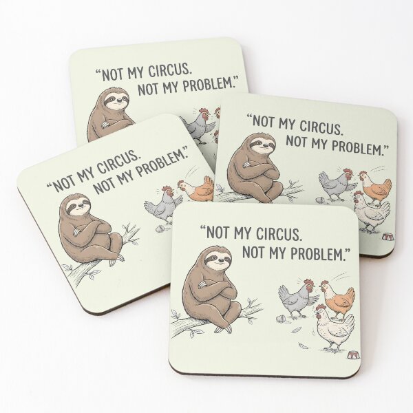 Item preview, Not My Circus Sloth Chicken Chaos designed and sold by hutofdesigns.