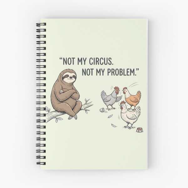 Item preview, Not My Circus Sloth Chicken Chaos designed and sold by hutofdesigns.