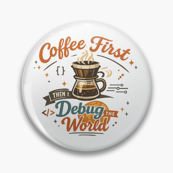 Item preview, Coffee First Then Debug the World Funny Programmer Developer Coding Design designed and sold by inkoutninja.