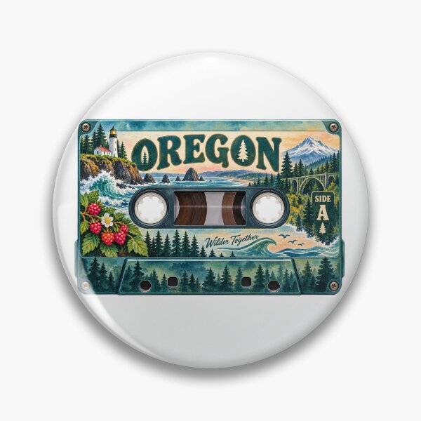 Item preview, Oregon Side A Retro Cassette Tape designed and sold by Whimspired By Paxx.