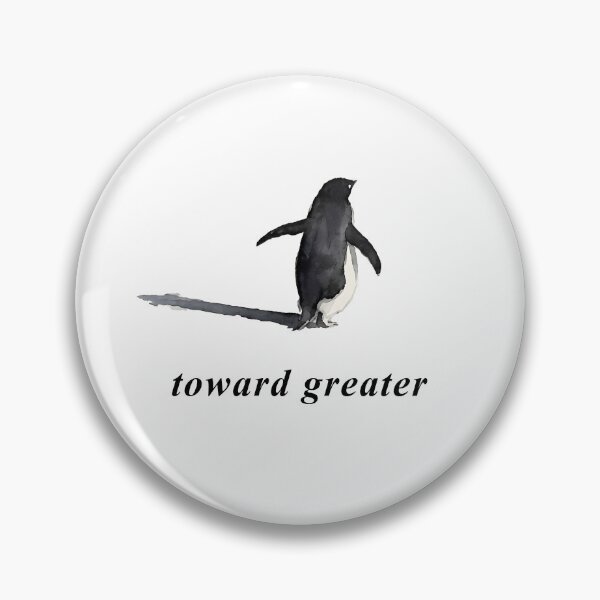 Item preview, Toward greater – Nihilist Penguin Watercolor Minimalist Quote designed and sold by LoFizzy.