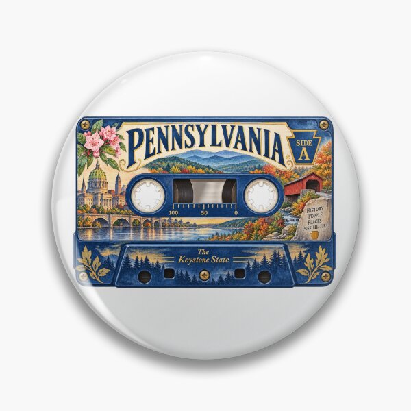 Item preview, Pennsylvania Retro Cassette Tape designed and sold by Whimspired By Paxx.