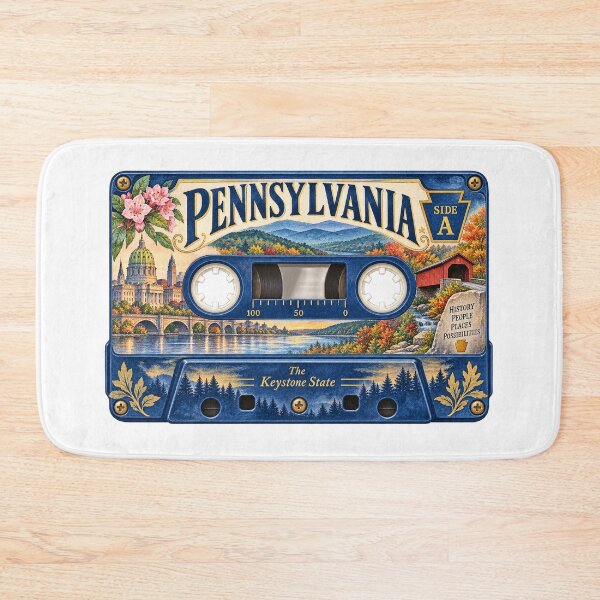 Item preview, Pennsylvania Retro Cassette Tape designed and sold by Whimspired By Paxx.