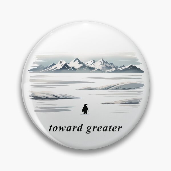 Item preview, Toward greater – Nihilist Penguin Watercolor Minimalist Quote designed and sold by LoFizzy.