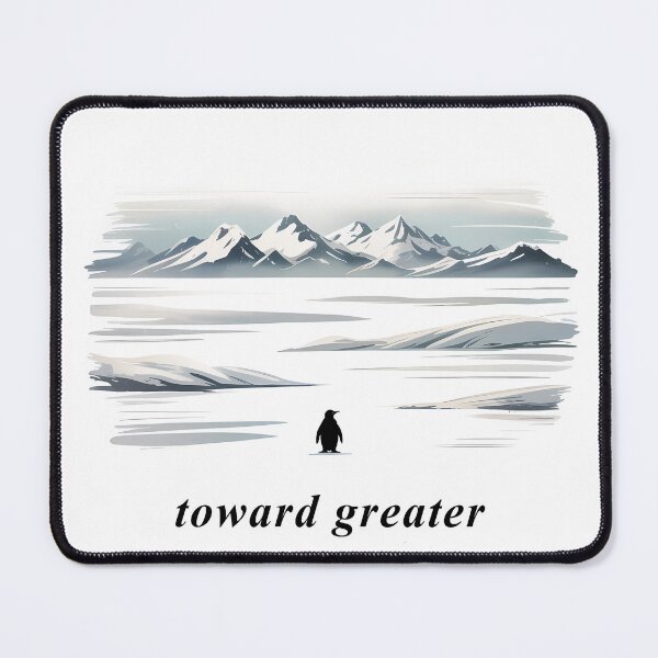 Item preview, Toward greater – Nihilist Penguin Watercolor Minimalist Quote designed and sold by LoFizzy.