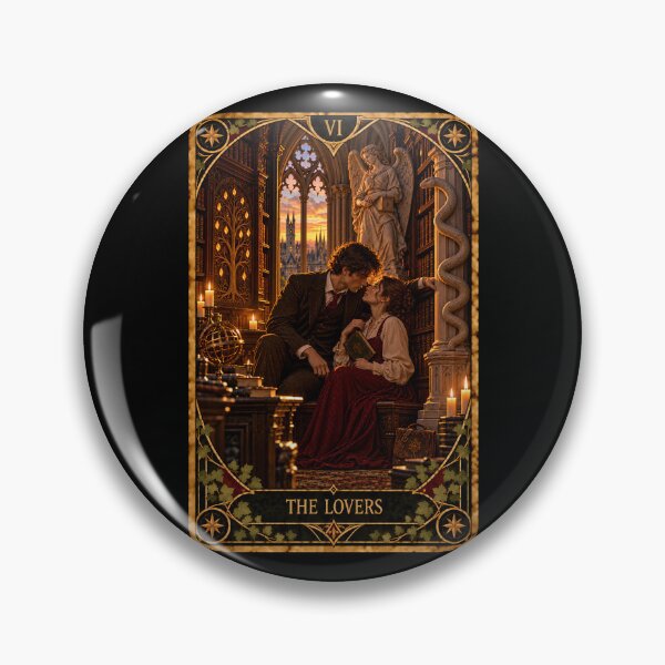 Item preview, Dark Academia Tarot Card Prints: The Lovers designed and sold by PinUpPizzazz.